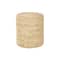 19" Brown Seagrass Handmade Woven Drum Accent Table